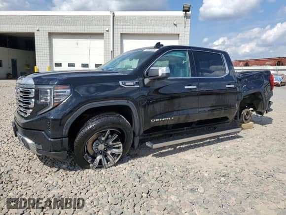 2023 GMC Sierra 1500 Denali с VIN 3GTUUGE85PG143996, выставлен на аукционе Copart как лот 70958025 с пробегом 57 331 миль миль и Списание • Salvage title. История ставок и продаж доступна на DreamBid. Изображение 1.