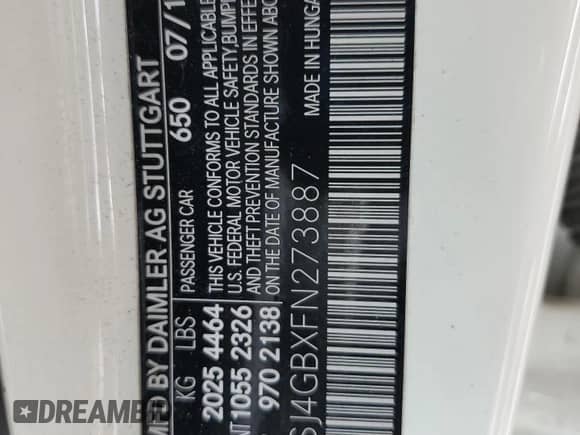 2015 Mercedes-Benz CLA 250 с VIN WDDSJ4GBXFN273887, выставлен на аукционе Copart как лот 71597525 с пробегом 107 017 миль миль и Чистый • Clean title. История ставок и продаж доступна на DreamBid. Изображение 12.