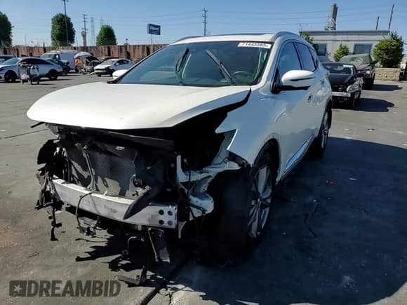 2021 Nissan Murano Platinum with VIN 5N1AZ2DJ4MC115158, listed as a Copart auction lot 71445565 with 53,720 mi miles and Salvage title. Bid and sale history available at DreamBid. Image 14.