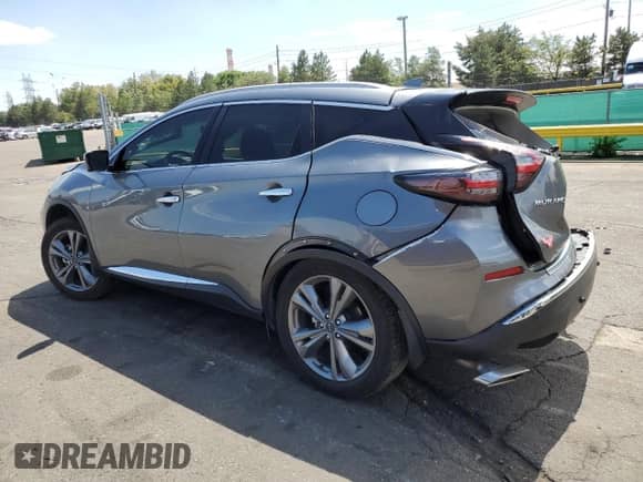 2023 Nissan Murano Platinum with VIN 5N1AZ2DS4PC114878, listed as a Copart auction lot 70601135 with 42,370 mi miles and Salvage title. Bid and sale history available at DreamBid. Image 2.