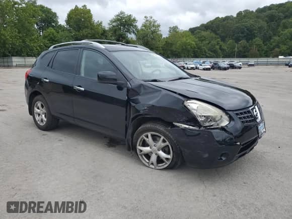 2010 Nissan Rogue S with VIN JN8AS5MV7AW136257, listed as a Copart auction lot 69961725 with 96,282 mi miles and Salvage title. Bid and sale history available at DreamBid. Image 4.