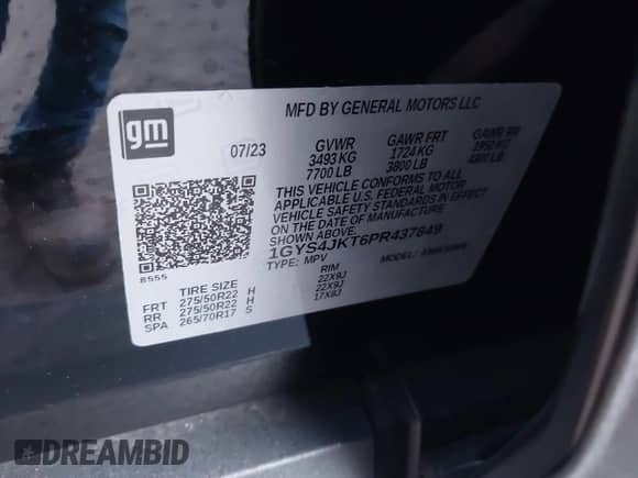 2023 Cadillac Escalade ESV с VIN 1GYS4JKT6PR437849, выставлен на аукционе IAAI как лот 41176642 с пробегом 48 961 миль миль и . История ставок и продаж доступна на DreamBid. Изображение 9.