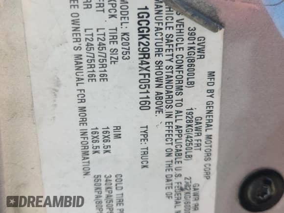 1999 Chevrolet Silverado 2500 with VIN 1GCGK29R4XF051160, listed as a Copart auction lot 67233005 with 226,759 mi miles and Salvage title. Bid and sale history available at DreamBid. Image 12.