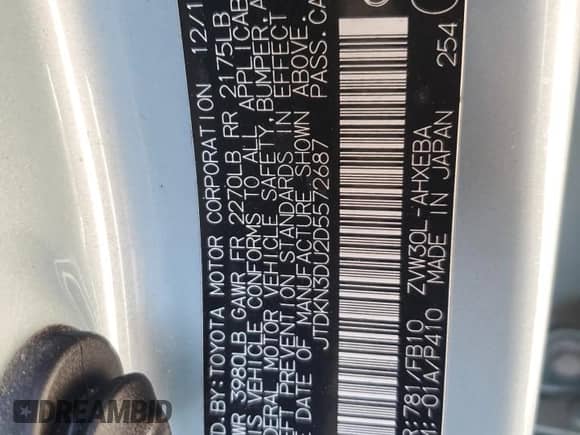 2013 Toyota Prius Three z VIN JTDKN3DU2D5572687, wystawiony jako Copart lot #82287515 z przebiegiem 122 254 mil mil oraz Czysty tytuł • Clean title. Historia ofert i sprzedaży dostępna na DreamBid. Obrazek 12.