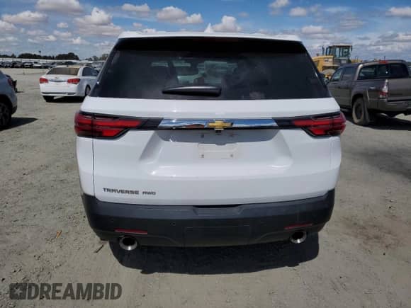 2023 Chevrolet Traverse LS with VIN 1GNEVFKW7PJ129795, listed as a Copart auction lot 72059065 with 60,416 mi miles and Salvage title. Bid and sale history available at DreamBid. Image 6.