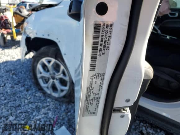 2025 Jeep Compass Sport with VIN 3C4NJDAN2ST515124, listed as a Copart auction lot 84426485 with 4,845 mi miles and Salvage title. Bid and sale history available at DreamBid. Image 13.