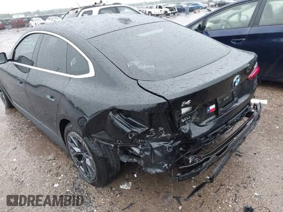 2024 BMW i4 eDrive35 with VIN WBY43AW06RFS58764, listed as a IAAI auction lot 42165759 with 12,007 mi miles and . Bid and sale history available at DreamBid. Image 6.