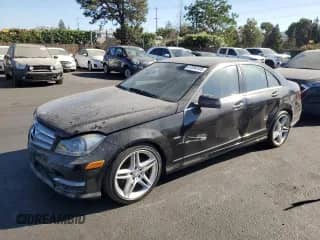 2012 Mercedes-Benz C 250 Sport with VIN WDDGF4HB5CR216782, listed as a Copart auction lot 67094185 with 99,929 mi miles and Salvage title. Bid and sale history available at DreamBid. Image 1.