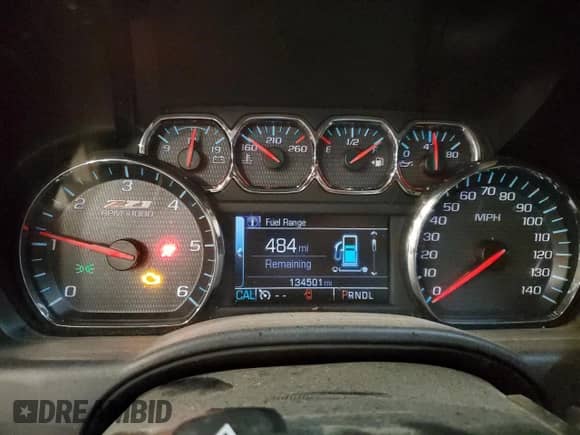 2017 Chevrolet Silverado 1500 LTZ with VIN 3GCUKSECXHG402092, listed as a Copart auction lot 66184525 with 134,501 mi miles and Salvage title. Bid and sale history available at DreamBid. Image 9.