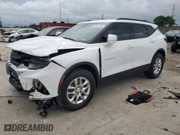 2021 Chevrolet Blazer LT z VIN 3GNKBBRA5MS504477, wystawiony jako Copart lot #51541595 z przebiegiem 39 779 mil mil oraz Szkoda całkowita • Salvage title. Historia ofert i sprzedaży dostępna na DreamBid. Obrazek 1.