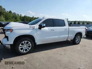 2023 Chevrolet Silverado 1500 LTZ with VIN 1GCUDGE85PZ137602, listed as a Copart auction lot 59679725 with 79,522 mi miles and Salvage title. Bid and sale history available at DreamBid. Image 1.
