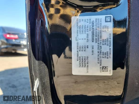 2013 Chevrolet Suburban LT with VIN 1GNSKJE70DR359954, listed as a Copart auction lot 69983465 with 348,492 mi miles and Salvage title. Bid and sale history available at DreamBid. Image 13.