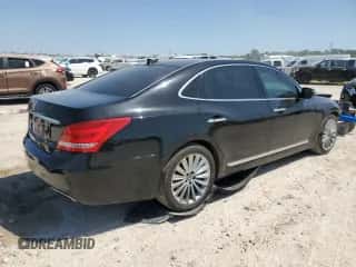 2015 Hyundai Equus Ultimate with VIN KMHGH4JH5FU096238, listed as a Copart auction lot 52944345 with 101,090 mi miles and Salvage title. Bid and sale history available at DreamBid. Image 3.