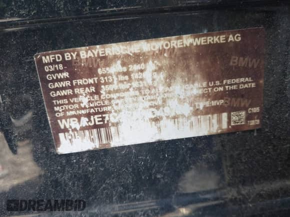 2018 BMW 5 Series 540i xDrive с VIN WBAJE7C50JWD49728, выставлен на аукционе IAAI как лот 42304651 с пробегом Не указан миль и . История ставок и продаж доступна на DreamBid. Изображение 9.