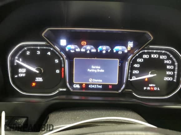 2019 GMC Sierra 1500 Denali with VIN 1GTU9FEL8KZ292279, listed as a Copart auction lot 61634505 with 43,437 mi miles and Salvage title. Bid and sale history available at DreamBid. Image 9.