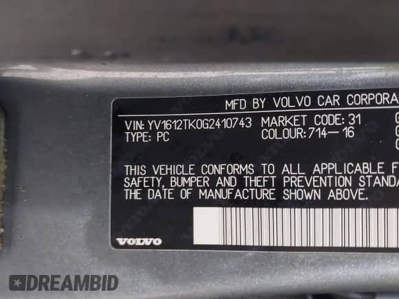 2016 Volvo S60 T5 Premier с VIN YV1612TK0G2410743, выставлен на аукционе IAAI как лот 41717318 с пробегом 87 087 миль миль и . История ставок и продаж доступна на DreamBid. Изображение 9.