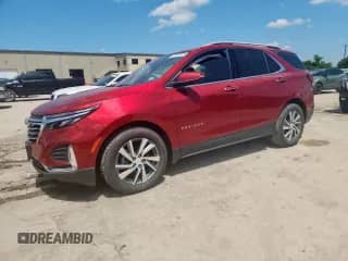 2023 Chevrolet Equinox Premier with VIN 3GNAXNEG1PL204975, listed as a Copart auction lot 60849875 with 65,612 mi miles and Salvage title. Bid and sale history available at DreamBid. Image 1.