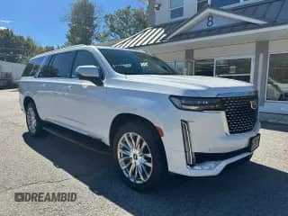 2021 Cadillac Escalade ESV Premium Luxury with VIN 1GYS4KKL8MR397291, listed as a Copart auction lot 85141485 with 141,544 mi miles and Clean title. Bid and sale history available at DreamBid. Image 1.