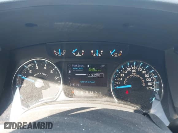 2013 Ford F-150 Lariat with VIN 1FTFW1ET5DKD04467, listed as a IAAI auction lot 43355676 with 124,871 mi miles and . Bid and sale history available at DreamBid. Image 7.