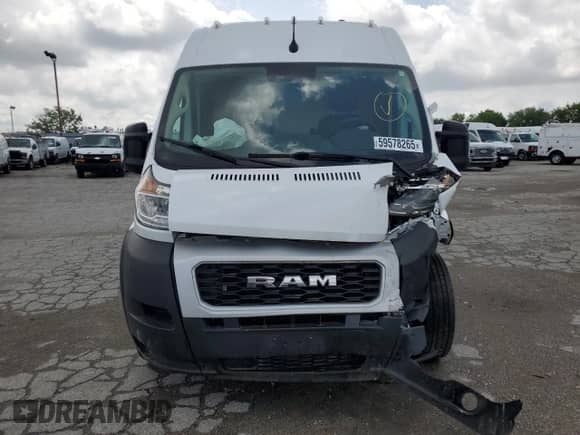2022 Ram ProMaster Cargo z VIN 3C6LRVDG6NE100357, wystawiony jako Copart lot #59578265 z przebiegiem Nie podano mil oraz Szkoda całkowita • Salvage title. Historia ofert i sprzedaży dostępna na DreamBid. Obrazek 5.