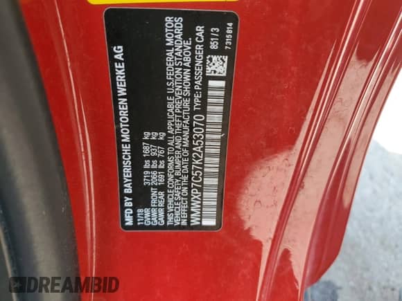 2019 MINI Hardtop Cooper S с VIN WMWXP7C57K2A53070, выставлен на аукционе Copart как лот 80360805 с пробегом 46 011 миль миль и Списание • Salvage title. История ставок и продаж доступна на DreamBid. Изображение 12.