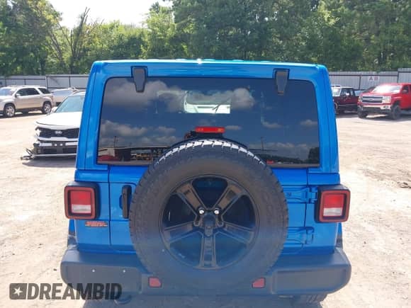 2022 Jeep Wrangler Unlimited Sahara with VIN 1C4HJXEN0NW207960, listed as a IAAI auction lot 42746690 with 79,779 mi miles and . Bid and sale history available at DreamBid. Image 16.