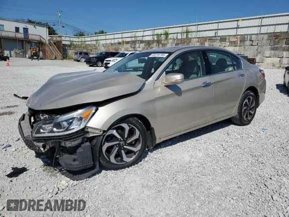 2016 Honda Accord EX-L z VIN 1HGCR3F85GA003273, wystawiony jako Copart lot #69226795 z przebiegiem Nie podano mil oraz Szkoda całkowita • Salvage title. Historia ofert i sprzedaży dostępna na DreamBid. Obrazek 1.