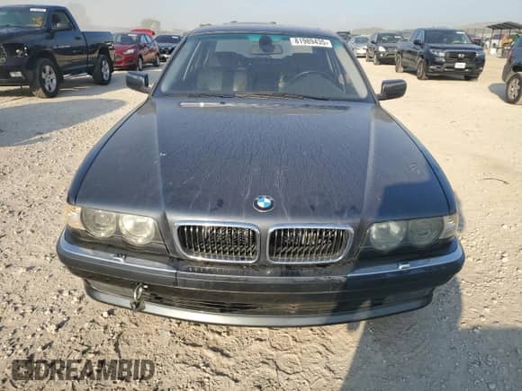 2001 BMW 7 Series 740iL with VIN WBAGH83431DP28066, listed as a Copart auction lot 81989435 with Not provided miles and Clean title. Bid and sale history available at DreamBid. Image 5.