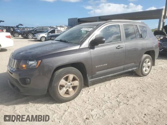2017 Jeep Compass Sport z VIN 1C4NJCBA7HD185310, wystawiony jako Copart lot #87413445 z przebiegiem 73 721 mil mil oraz Szkoda całkowita • Salvage title. Historia ofert i sprzedaży dostępna na DreamBid. Obrazek 1.