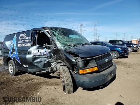 2014 Chevrolet Express Cargo with VIN 1GCSGAFX9E1156649, listed as a Copart auction lot 42783715 with Not provided miles and Salvage title. Bid and sale history available at DreamBid. Image 11.