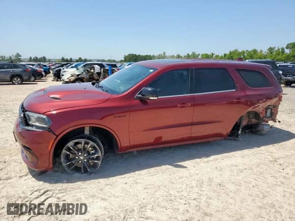 2021 Dodge Durango R/T with VIN 1C4SDHCT3MC519212, listed as a Copart auction lot 65906015 with 57,663 mi miles and Salvage title. Bid and sale history available at DreamBid. Image 1.