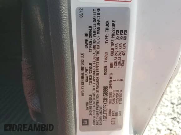 2012 Chevrolet Colorado 1LT с VIN 1GCJTCF9XC8158998, выставлен на аукционе Copart как лот 65502215 с пробегом 40 426 миль миль и Чистый • Clean title. История ставок и продаж доступна на DreamBid. Изображение 13.