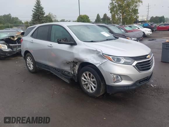 2019 Chevrolet Equinox LS with VIN 3GNAXHEVXKS563126, listed as a IAAI auction lot 43265440 with 113,883 mi miles and . Bid and sale history available at DreamBid. Image 1.