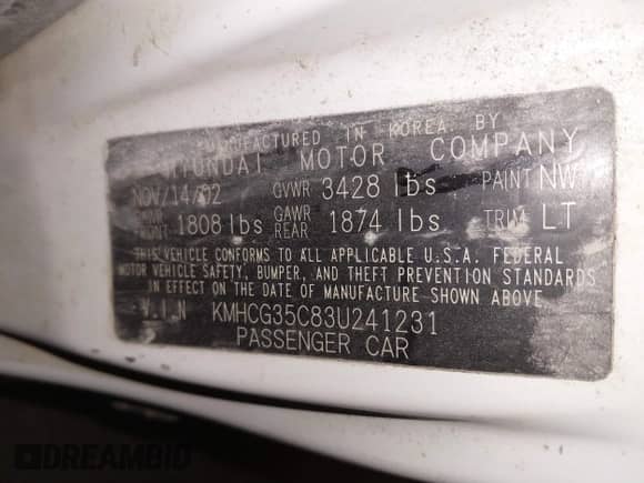 2003 Hyundai Accent GL с VIN KMHCG35C83U241231, выставлен на аукционе IAAI как лот 41486267 с пробегом 126 647 миль миль и . История ставок и продаж доступна на DreamBid. Изображение 9.