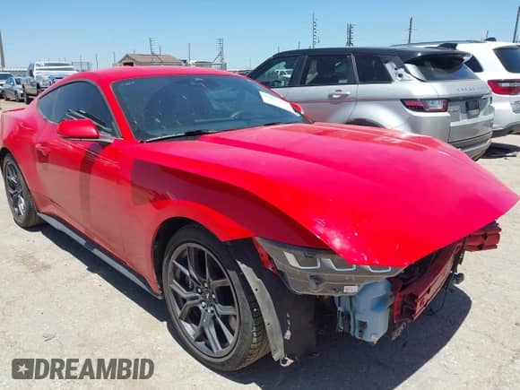 2024 Ford Mustang EcoBoost с VIN 1FA6P8TH1R5108817, выставлен на аукционе IAAI как лот 42837339 с пробегом 28 013 миль миль и . История ставок и продаж доступна на DreamBid. Изображение 1.