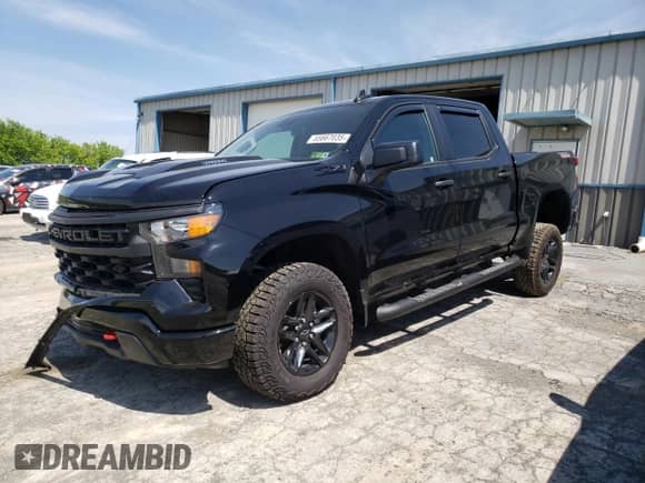 2024 Chevrolet Silverado 1500 Custom Trail Boss with VIN 3GCPDCEK1RG429381, listed as a Copart auction lot 55667035 with 8,349 mi miles and Salvage title. Bid and sale history available at DreamBid. Image 1.