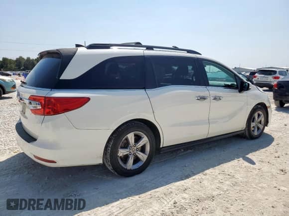 2019 Honda Odyssey EX with VIN 5FNRL6H51KB016102, listed as a Copart auction lot 80073805 with 207,939 mi miles and Salvage title. Bid and sale history available at DreamBid. Image 3.
