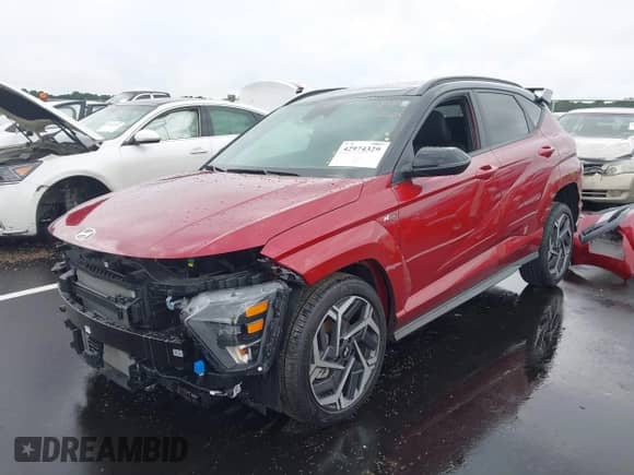 2024 Hyundai Kona N Line с VIN KM8HACA30RU163484, выставлен на аукционе IAAI как лот 42974329 с пробегом 3 973 миль миль и . История ставок и продаж доступна на DreamBid. Изображение 22.