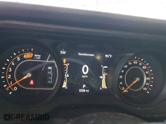 2024 Jeep Wrangler Sahara with VIN 1C4PJXEG0RW238063, listed as a Copart auction lot 70228275 with 5,358 mi miles and Salvage title. Bid and sale history available at DreamBid. Image 9.