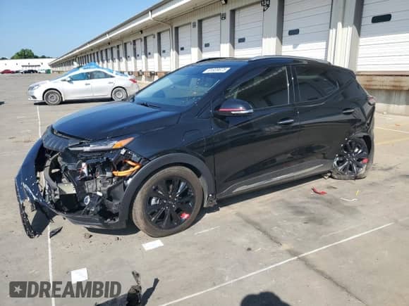 2023 Chevrolet Bolt EUV Premier z VIN 1G1FZ6S03P4163978, wystawiony jako Copart lot #61839675 z przebiegiem 20 378 mil mil oraz Szkoda całkowita • Salvage title. Historia ofert i sprzedaży dostępna na DreamBid. Obrazek 1.