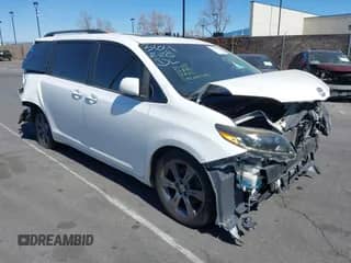 2016 Toyota Sienna SE with VIN 5TDXK3DC9GS765651, listed as a IAAI auction lot 41528215 with 89,641 mi miles and . Bid and sale history available at DreamBid. Image 1.