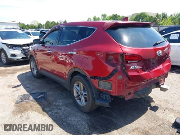 2017 Hyundai Santa Fe 2.4L with VIN 5XYZT3LB5HG451024, listed as a IAAI auction lot 42961714 with 122,999 mi miles and . Bid and sale history available at DreamBid. Image 3.