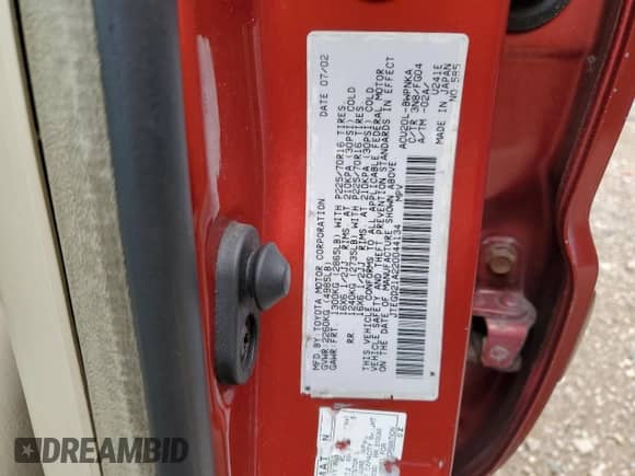 2002 Toyota Highlander с VIN JTEGD21A220044134, выставлен на аукционе Copart как лот 68753545 с пробегом 214 403 миль миль и Списание • Salvage title. История ставок и продаж доступна на DreamBid. Изображение 12.