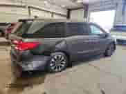 2021 Honda Odyssey EX-L with VIN 5FNRL6H79MB028468, listed as a Copart auction lot 80837545 with 77,630 mi miles and Salvage title. Bid and sale history available at DreamBid. Image 3.