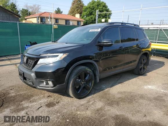 2019 Honda Passport Elite with VIN 5FNYF8H08KB000384, listed as a Copart auction lot 66898195 with 65,105 mi miles and Salvage title. Bid and sale history available at DreamBid. Image 1.