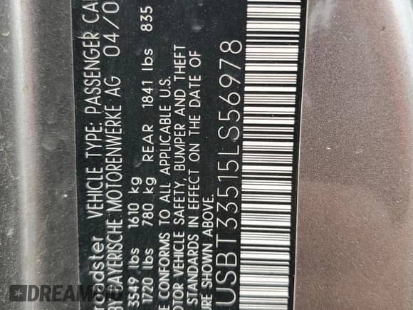 2005 BMW Z4 2.5i z VIN 4USBT33515LS56978, wystawiony jako Copart lot #52441905 z przebiegiem 65 902 mil mil oraz Szkoda całkowita • Salvage title. Historia ofert i sprzedaży dostępna na DreamBid. Obrazek 13.