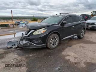 2016 Nissan Murano SL with VIN 5N1AZ2MG1GN138474, listed as a Copart auction lot 58431265 with 189,532 mi miles and Salvage title. Bid and sale history available at DreamBid. Image 1.