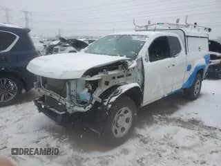 2022 Chevrolet Colorado 2WD Work Truck with VIN 1GCHSBEAXN1215252, listed as a Copart auction lot 87815555 with 50,806 mi miles and Salvage title. Bid and sale history available at DreamBid. Image 1.