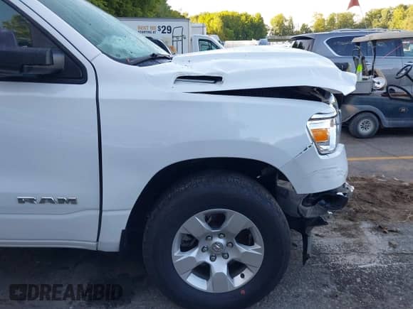 2024 Ram 1500 Big Horn with VIN 1C6SRFBT4RN164853, listed as a IAAI auction lot 43066203 with 44,322 mi miles and . Bid and sale history available at DreamBid. Image 19.