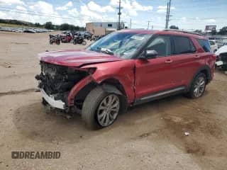 2022 Ford Explorer Limited z VIN 1FMSK8FH9NGB38631, wystawiony jako Copart lot #69297055 z przebiegiem 53 622 mil mil oraz Szkoda całkowita • Salvage title. Historia ofert i sprzedaży dostępna na DreamBid. Obrazek 1.